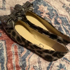 Jessica Simpson animal print flats